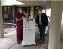 Image of Region 8 Health Care team delivering HEPA units