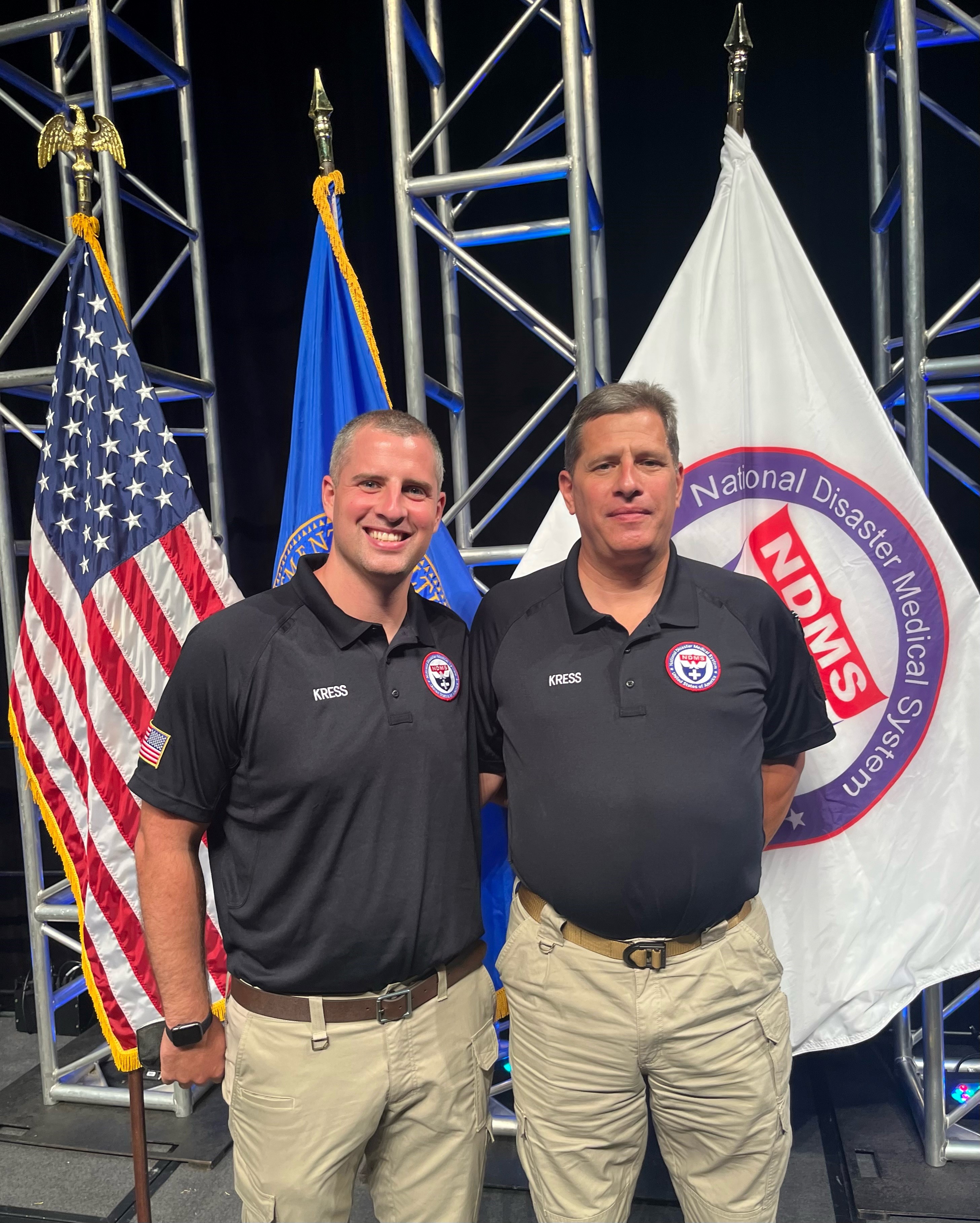 Photo of Scott Kress (left) and his father,  Steve Kress (right)