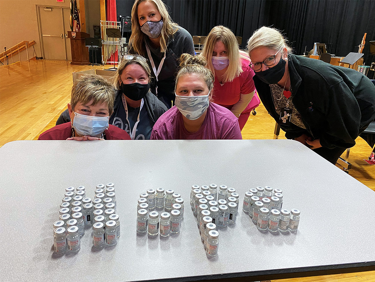 Pickaway County MRC Volunteers get ready to give a shot of hope