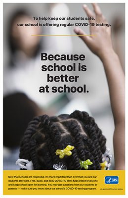 CDC COVID School Testing Campaign Poster