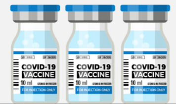 Illustration of COVID-19 vaccine in vials