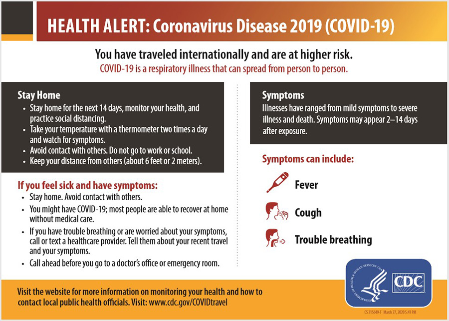 Health Alert: Coronavirus Disease 2019 (COVID-19)
