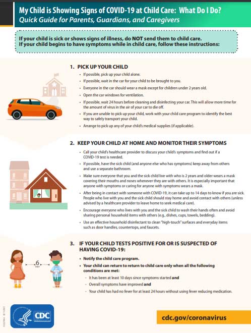 My Child is Showing Signs of COVID-19 at Child Care: What Do I Do? poster image
