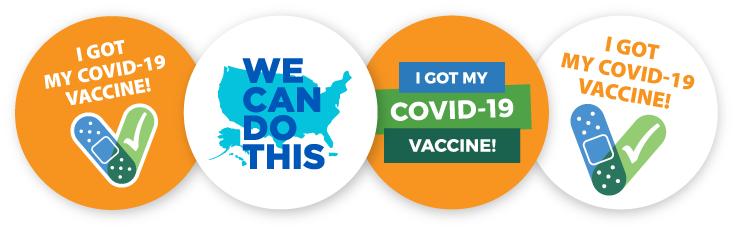 COVID-19 stickers - WE CAN DO THIS, I GOT MY COVID-19 VACCINE