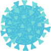 illustration of virus in blue