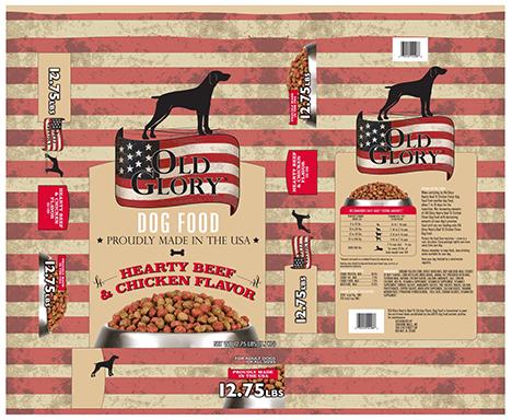 Image – OLD GLORY DOG FOOD, HEARTY BEEF & CHICKEN FLAVOR, NET WT. 12.75 LBS