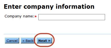 Enter Company Information