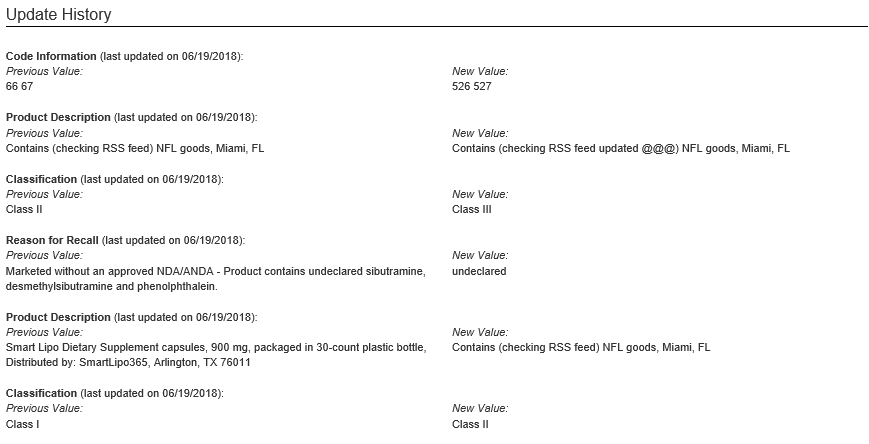 Enf Rpt Update History in Details