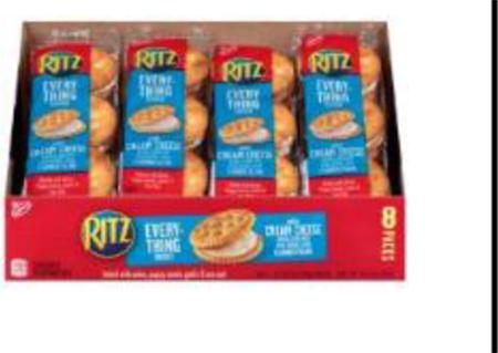 10.8 OZ RITZ EVERYTHING CRACKER SANDWICHES WITH CREAM CHEESE