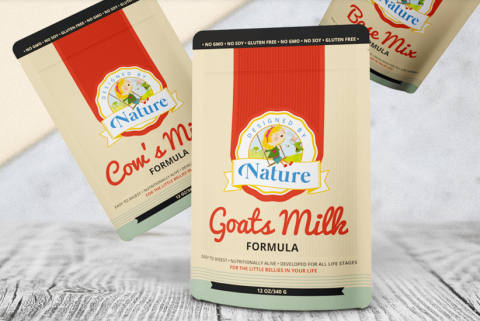 Labeling, Designed by Nature Goats Milk Formula and Cow’s Milk Formula
