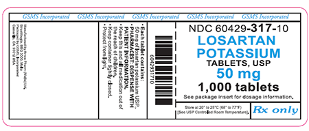 “Losartan Potassium Tablets, USP 50 mg, 1000 tablets”