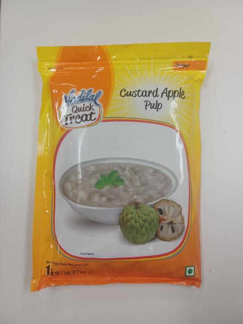 Vadilal Custard Apple Pulp packet, front label