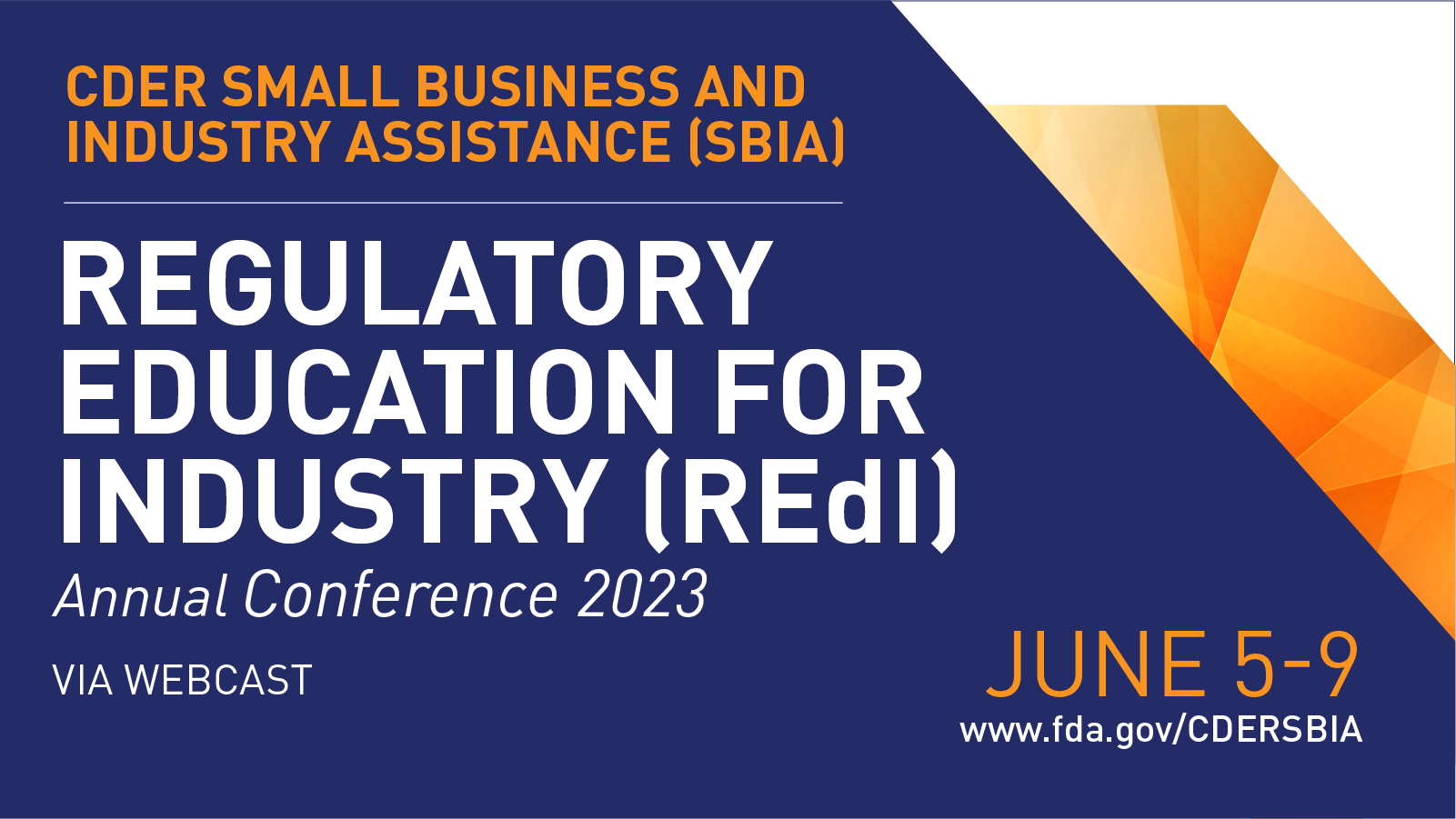 Regulatory Education for Industry (REdI) Annual Conference 2023, via Webcast, June 5-9