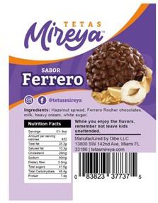 Image 2 – Product Labeling for “Tetas Mireya Sabor Ferrero” 