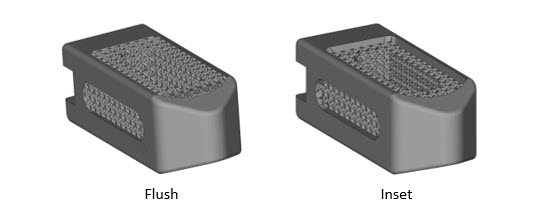 Lattice with Flush Cage and Lattice with Inset Cage