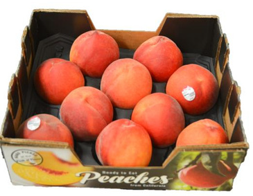 Image 10: “HMC Farms Peaches label, 4 lb. box”