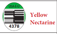 Image 18: “HMC Farms PLU Sticker Yellow Nectarine 4378”