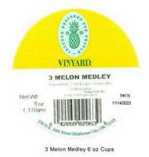 Images 6-8: “Labels of Vinyard 3 Melon Medley, 6 oz.”