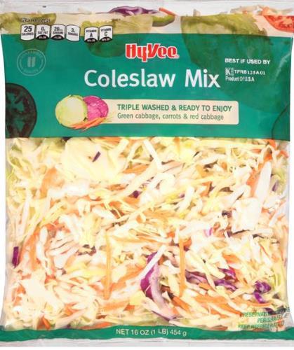 UPC: 0-75450-12051 HY-VEE COLESLAW MIX 16 OZ