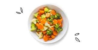 Plate of vegetables