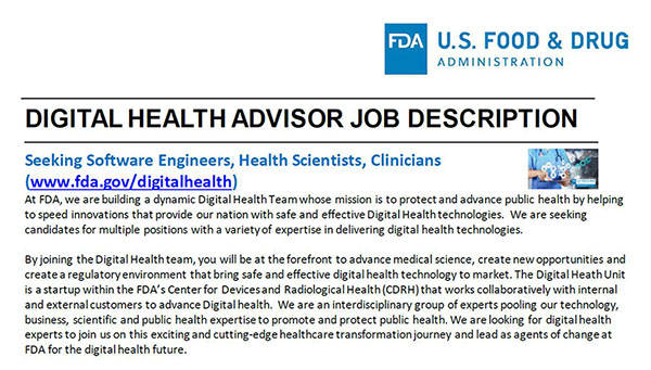Digital Health Advisor Job Description Screenshot