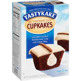 Tastykake buttercreme iced chocolate cupcakes (boxed), 14.25 oz