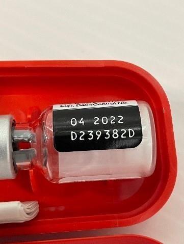 Glucagon for injection, lot number and lot code