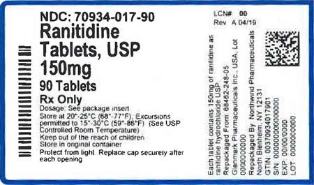 Label, Ranitidine Tablets, 150mg, 90 tablets