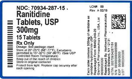 Label, Ranitidine Tablets, 300mg, 15 tablets