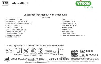 AMS-9041CP	Leaderflex Insertion Kit with Ultrasound