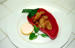 plate of fried oysters