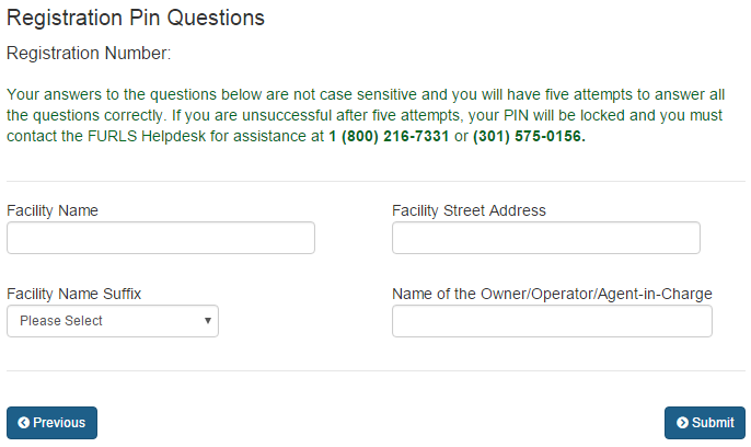 Food Facility Registration User Guide Retrieve Registration PIN Figure 3