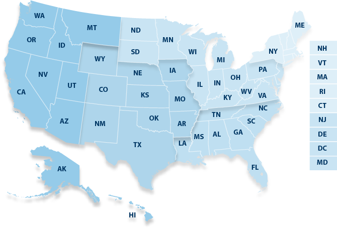 U.S. Map with links to state-licensed wholesale drug distributors