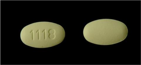 Photo of Tablet:  Losartan Potassium/hydrochlorothiazide Tablets USP, 100 mg/25 mg"