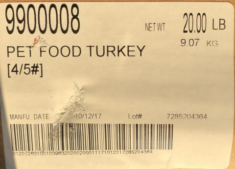 Raws For Paws Recalls Turkey Pet Food Because of Possible Salmonella Health Risk_03.jpg