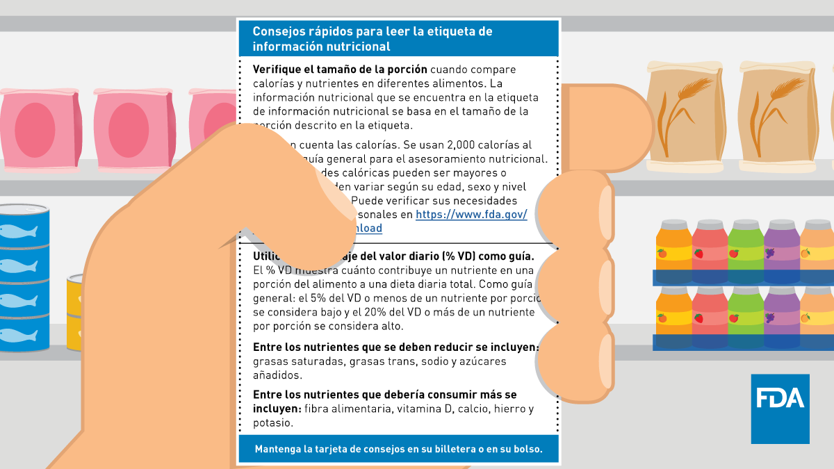 Consejos rápidos para leer la etiqueta de información nutricional