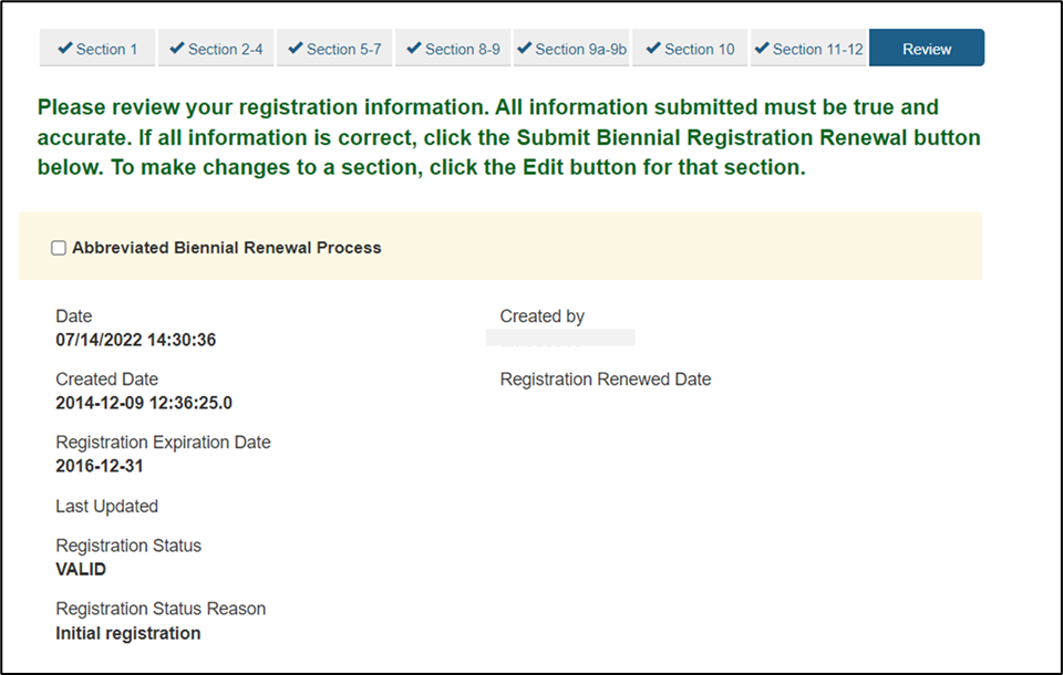 Figure 3 Biennial Registration Renewal Step-by-Step Instructions