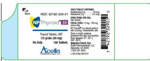 Labeling, NP Thyroid 30