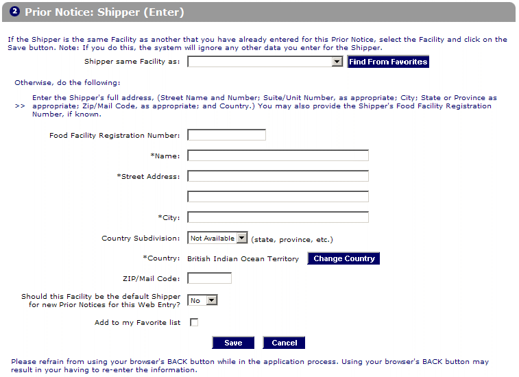 PNSI - Creating and Submitting a Prior Notice Fig 29