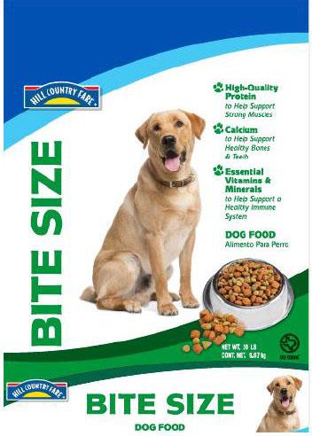 9. “Hill Country Fare, Bite Size Dog Food”