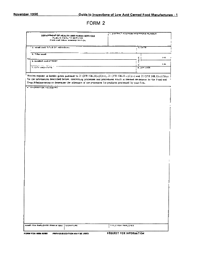 Guide to Inspections of Low Acid Canned Food form2