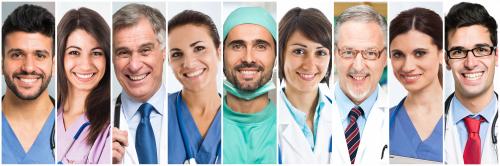 Collage of various Health Professionals