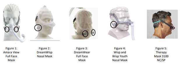 Amara view full face mask, dreamwisp nasal mask, dreamwear full face mask, wisp and wisp youth nasal mask, therapy mask 3100 NC/SP