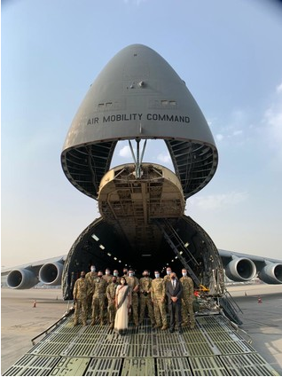 Air Mobility Command Cargo plane, front view