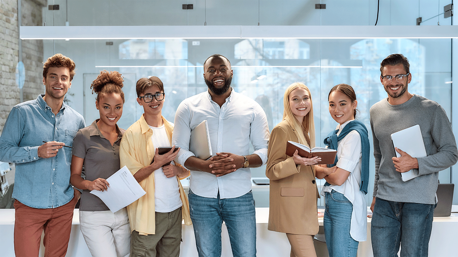 Group of adult students