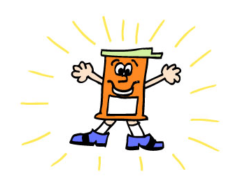 Pill Bottle Pete expressing happiness at being approved