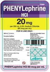 Image 5 - Labeling, phenylephrine hcl 20mg