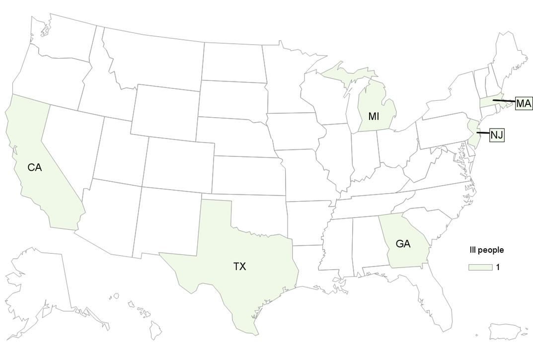 CDC Case Count for the Outbreak Investigation of Listeria monocytogenes from Brie and Camembert Soft Cheese Products (as of 10/6/2022)