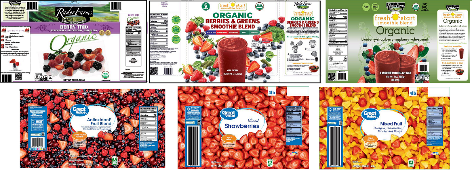 Sample Product Images from the Outbreak Investigation of Hepatitis A Virus Infections Related to Frozen Strawberries (February 2023) 