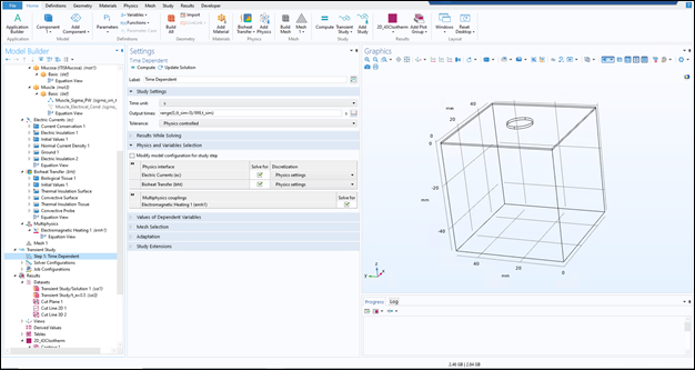 Screenshot of Transient Study -Solving